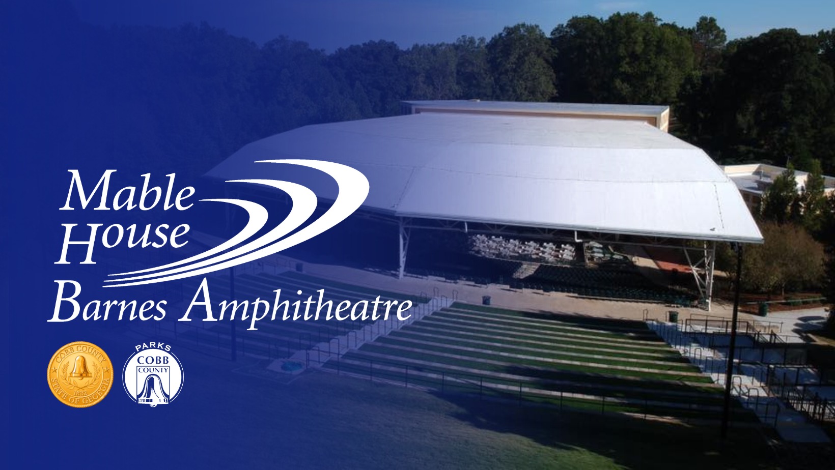Outdoor concert seating at Mable House Barnes Amphitheatre in Mableton, Georgia